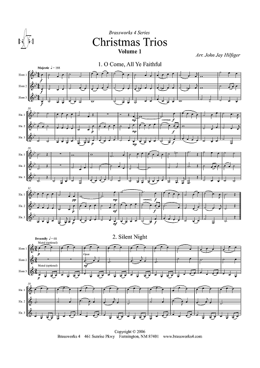Christmas Trios, Volume 1 - Score