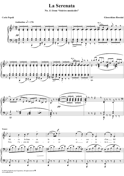 La Serenata, No. 11 from "Soirées musicales"