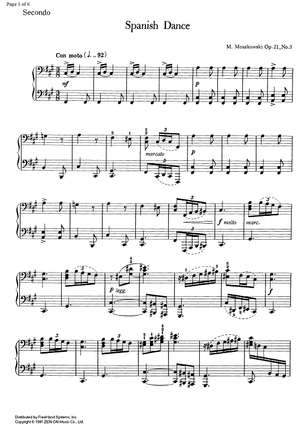 Spanish Dance Op.21 No. 3 - Piano 2