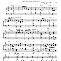 Alleluia - from the motet Exsultate, Jubilate, K. 165 - Keyboard or Guitar