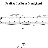 Feuillet d'Album Monighetti