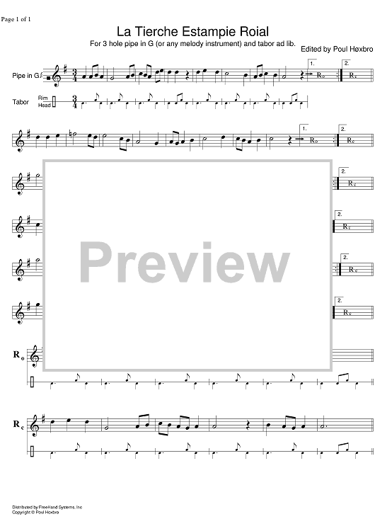 The  7 Famous French Estampies - Pipe in G