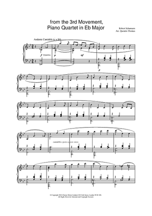 from the 3rd Movement, Piano Quartet in Eb Major