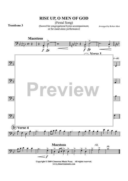 Rise up, O Men Of God - Trombone 3