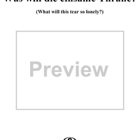 "Was will die einsame Thräne", from cycle "Myrthen", Op. 25, No. 21