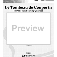 Le Tombeau de Couperin for Oboe and String Quartet - Score