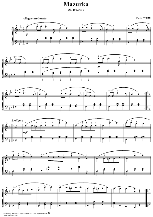 Mazurka, Op. 101, No. 1