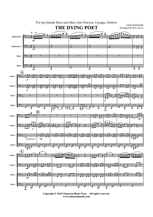 The Dying Poet - Score