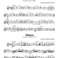 Sarabande & Allegro from Oboe Concerto in G Minor - Part 1 Clarinet in Bb