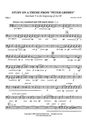 Study on a theme from "Peter Grimes" - Tuba 1