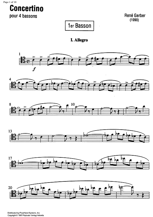 Concertino - Bassoon 1