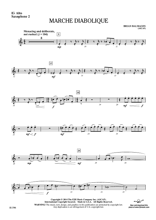 Marche Diabolique - Eb Alto Sax 2