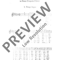 Hymni ad processionem in Festo Corporis Christi - Choral Score