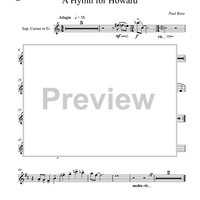 A Hymn for Howard - Soprano Cornet in E-flat
