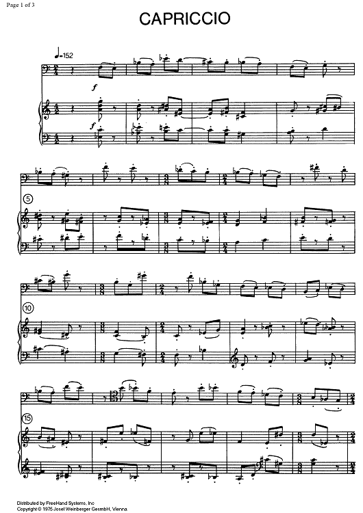 Capriccio - Score