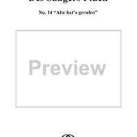 "Alte hat's gerufen", No. 14 from "Des Sängers Fluch", Op. 139