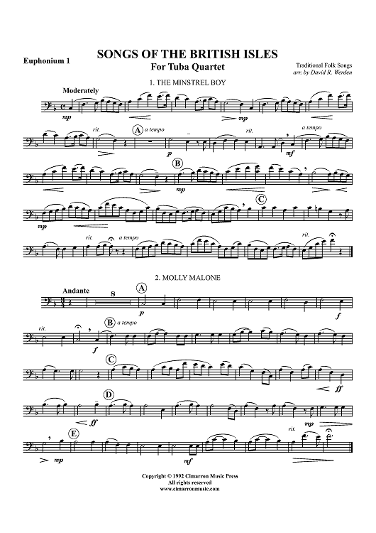 Songs of the British Isles - Euphonium 1 BC/TC