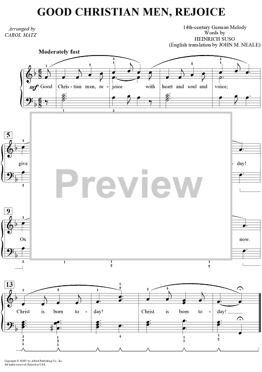 Good Christian Men, Rejoice