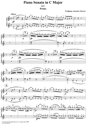 Piano Sonata in C Major, K521