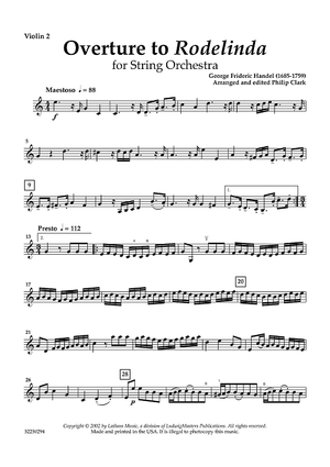 Overture to Rodelinda - Violin 2