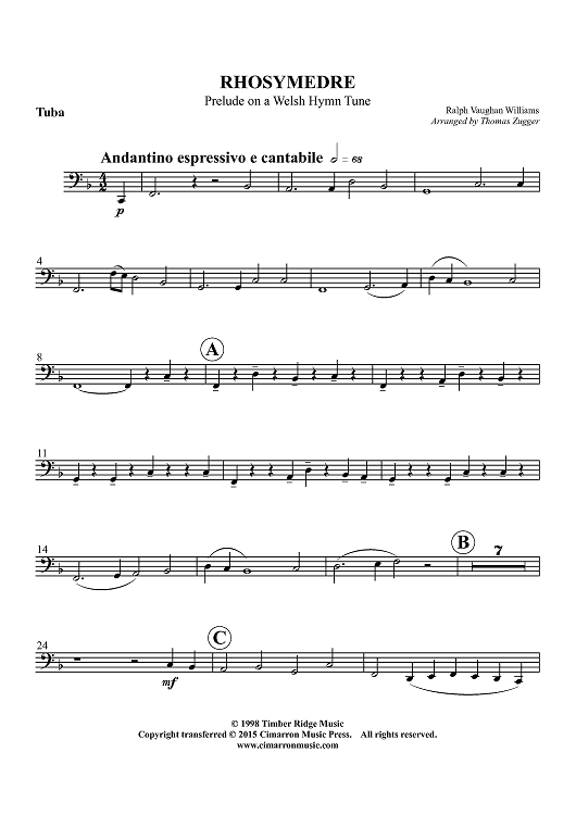 RHOSYMEDRE - Prelude on a Welsh Hymn Tune - Tuba