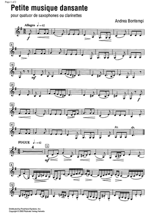 Petite musique dansante (Little dancing music) - B-flat Clarinet 2