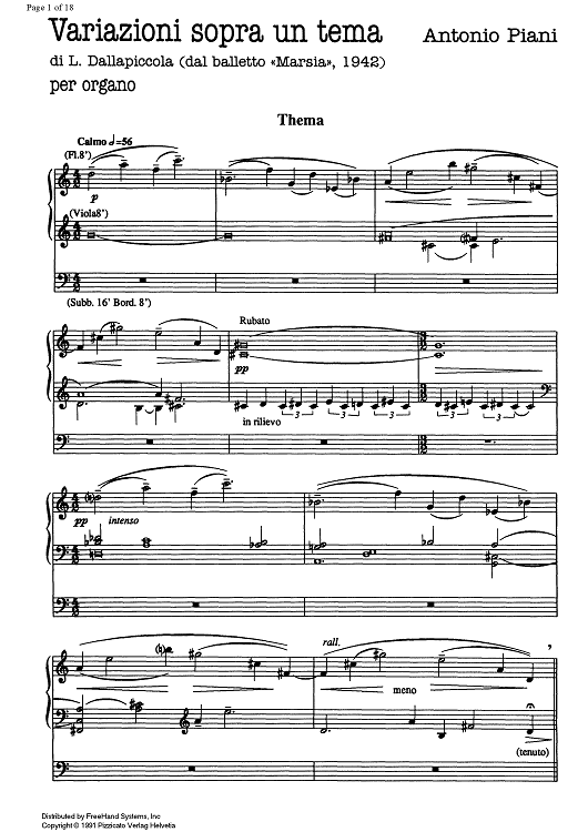 Variazioni sopra un tema di L. Dallapiccola