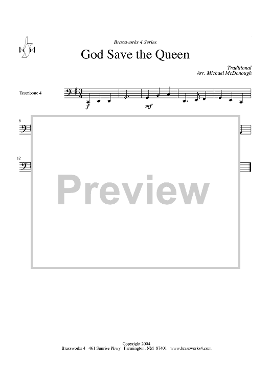 God Save the Queen - Trombone 4