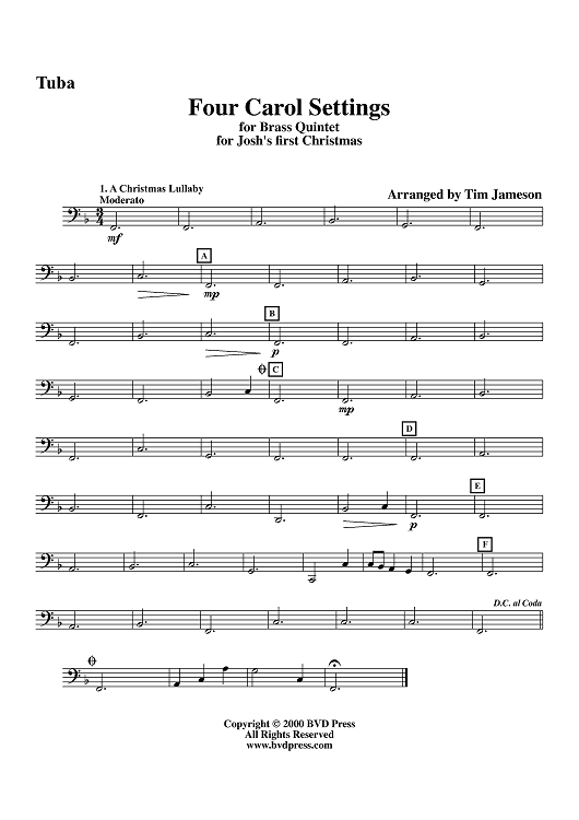 Four Carol Settings - Tuba