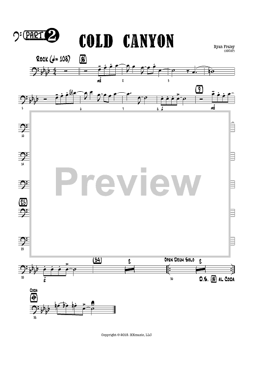 Cold Canyon - Bass Clef Instruments Part 2
