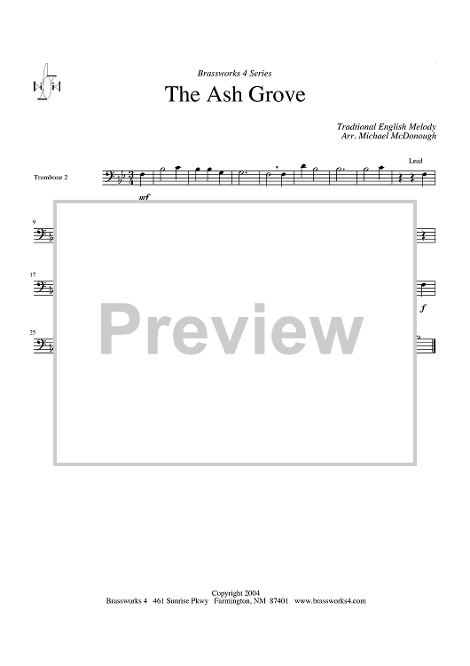 The Ash Grove - Trombone 2