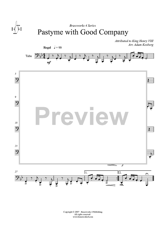 Pastyme with Good Company - Tuba