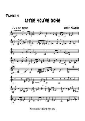 After You've Gone - Trumpet 4