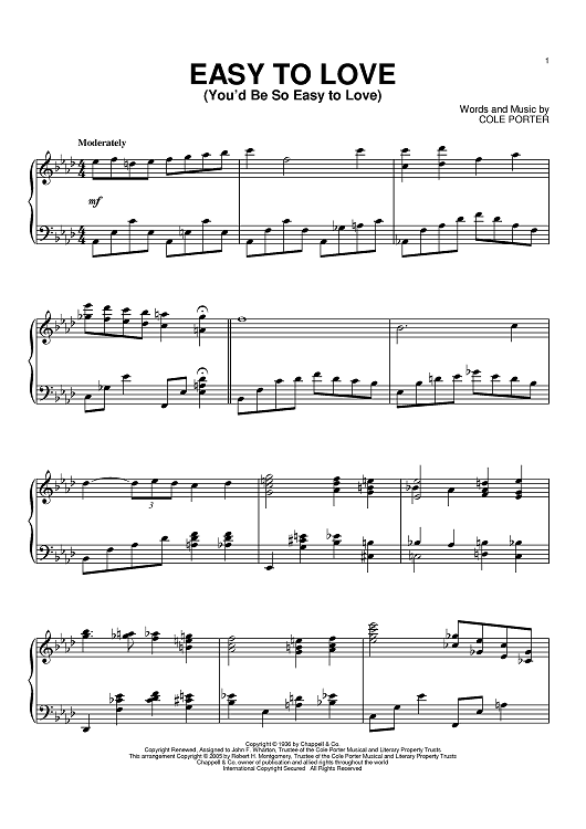 SO THIS IS LOVE Easy Piano Sheet music