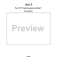 "Vado incontro al fato", No. 19 from "Mitridate, rè di Ponto", Act 3, K74a (K87) - Full Score
