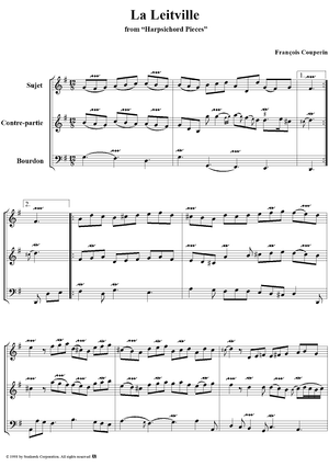 Harpsichord Pieces, Book 3, Suite 16, No. 7: La Leitville