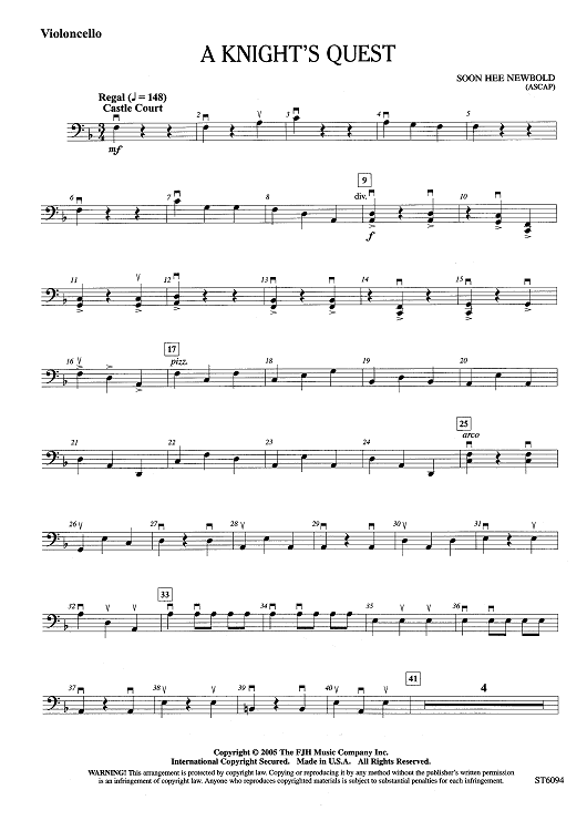 A  Knight's Quest - Violoncello