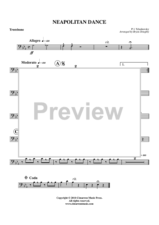 Neapolitan Dance - Trombone