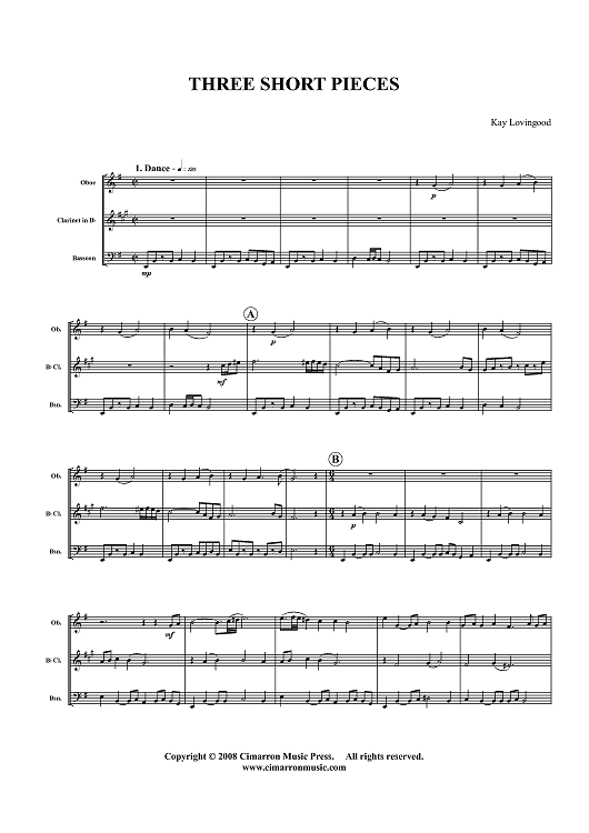 3 Short Pieces - Score