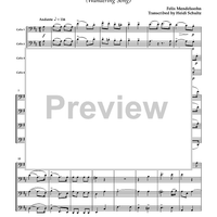 Mendelssohn Songs: Volume 1 for Cello Quartet - Score