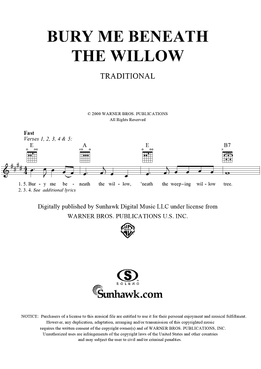 Bury Me Beneath the Willow