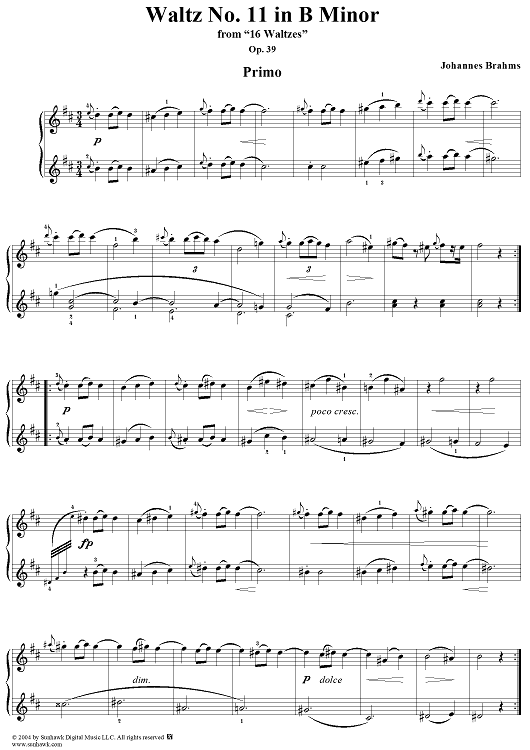 Waltz No. 11 in B Minor