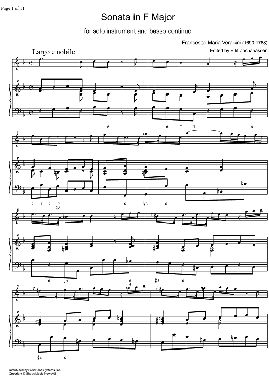 Sonata F Major - Score