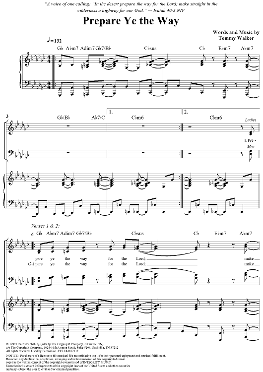 Prepare Ye The Way