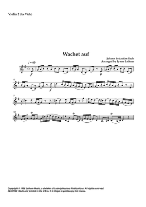 Wachet auf - Violin 2 (for Viola)