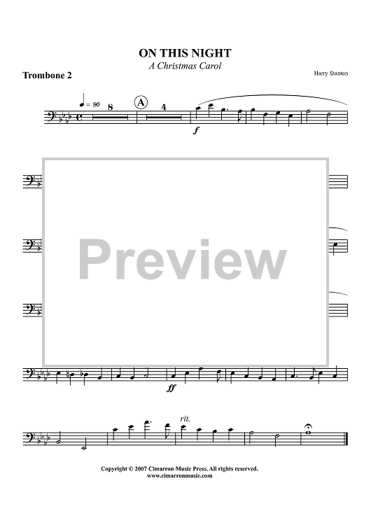 On This Night - Trombone 2