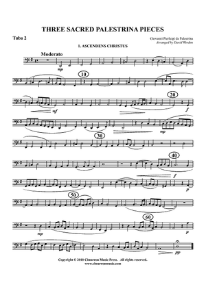 Three Sacred Palestrina Pieces - Tuba 2