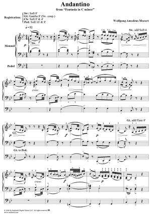 Andantino from Fantasia in C Minor, K475