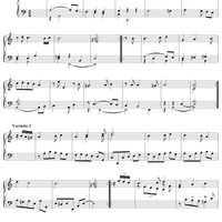 "Courant zimble", Eight Variations in A Minor (B245)