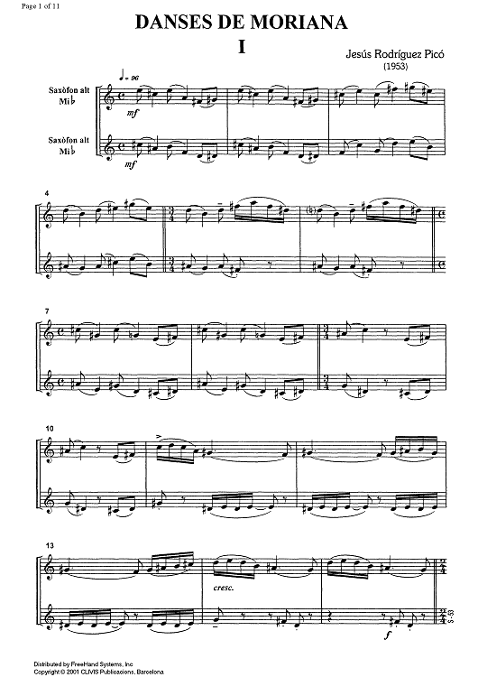 Danses de Moriana - Score